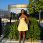 Sexy A Line Spaghetti Straps Satin Short Homecoming Dress 19th Birthday Outfits C4983