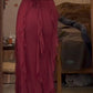Pretty Mermaid Halter Burgundy Satin Chiffon Ruffles Backless Long Prom Dresses Formal Dress C4998