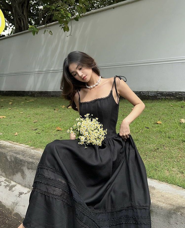 Classy A Line Spaghetti Straps Black Satin Long Prom Dresses Formal Dress C5013