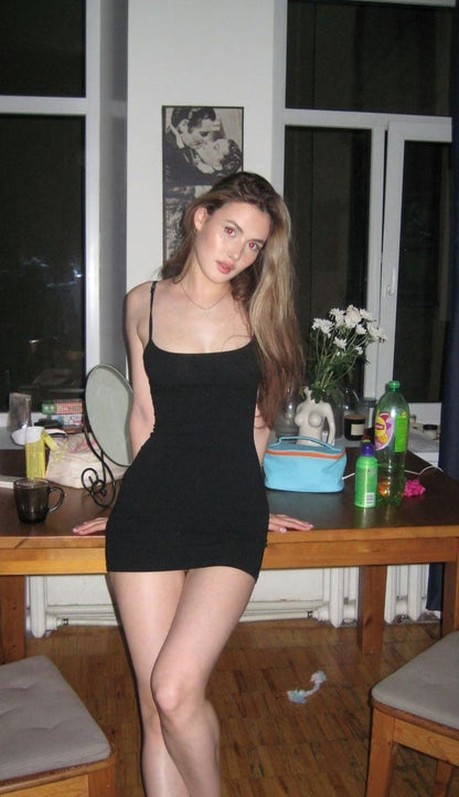 Charming Mermaid Spaghetti Straps Black Satin Short Homecoming Dress 20th Birthday Outfits C5027