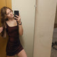 Sheath Mermaid Square Satin Short Homecoming Dress 20th Birthday Outfits C5031