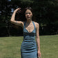 Unique Mermaid Halter Satin Short Homecoming Dress 20th Birthday Outfits C5037