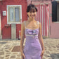Pretty A Line Spaghetti Straps Lilac Satin Short Homecoming Dress 19th Birthday Outfits C5062