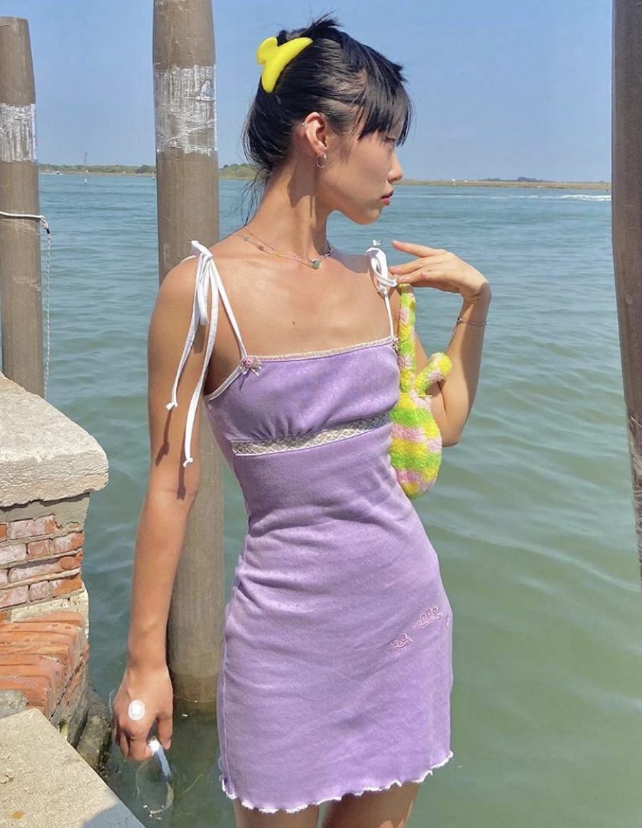 Pretty A Line Spaghetti Straps Lilac Satin Short Homecoming Dress 19th Birthday Outfits C5062