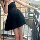 Cute A Line Spaghetti Straps Black Satin Short Homecoming Dress 16th Birthday Outfits C5071