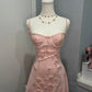 Pretty A Line Spaghetti Straps Satin Applique Short Homecoming Dress 17th Birthday Outfits C5077
