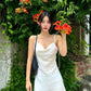 Elegant A Line Spaghetti Straps Satin Short Homecoming Dress 17th Birthday Outfits C5112