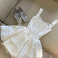 Cute A Line Square Satin Lace Tiered Short Homecoming Dress 18th Birthday Outfits C5120