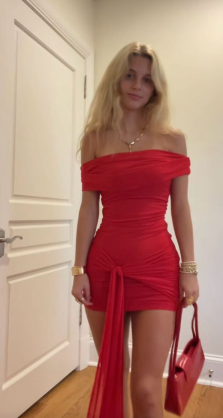 Red Mermaid Off The Shoulder Satin Short Homecoming Dress 21th Birthday Outfits C5121