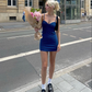 Sheath Mermaid Spaghetti Straps Stripe Satin Short Homecoming Dress 19th Birthday Outfits C5145