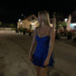 Tight Royal Blue A Line Spaghetti Straps Satin Hollow Short Homecoming Dress 18th Birthday Outfits C5172