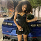 Robe de soirée courte en satin noir à bretelles spaghetti, coupe trapèze, tenue pour 17e anniversaire, C5192