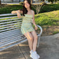 Simple Mermaid Spaghetti Straps Satin Mini Short Homecoming Dress 19th Birthday Outfits C5227