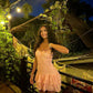 Pretty A Line Strapless Satin Lace Tiered Mini Short Homecoming Dress 17th Birthday Outfits C5229