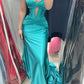 Robe de bal longue plissée en satin, décolleté en cœur, style sirène sexy, C5265