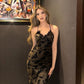 Robe de bal longue en satin et dentelle, style sirène chic, dos nu, C5281