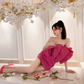 Elegant Sheath Strapless Pink 18th Birthday Dress Short Homecoming Dresses C528