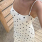 Cute A Line Spaghetti Straps Satin With Polka Dots Short Homecoming Dress 18th Birthday Outfits C5301