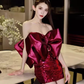 Elegant Sheath Strapless Sequin 18th Birthday Dress Short Homecoming Dresses C533