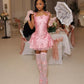 Gorgeous A Line Spaghetti Straps Satin Lace Short Homecoming Dress 17th Birthday Outfits C5343