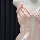 Robe de bal longue en satin à volants et dos nu, coupe A-line, unique, C5363