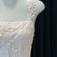 Robe de bal longue en satin et dentelle, jolie robe trapèze à bretelles spaghetti, C5365