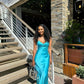 Robe de bal longue en satin, style sirène, bretelles spaghetti, élégante et unique, C5372