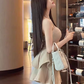 Simple A-Line Halter Satin Short Birthday Outfits Homecoming Dress C538