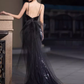 Sexy Mermaid Sequin Black Prom Dresses C53