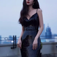 Sexy Mermaid Sequin Black Prom Dresses C53