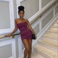 Sexy Mermaid Strapless Satin Short Homecoming Dress 20th Birthday Outfits C5402