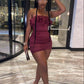 Chic Mermaid Strapless Satin Short Homecoming Dress 20th Birthday Outfits C5403
