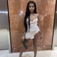 Sexy Mermaid Spaghetti Straps Satin Short Homecoming Dress 20th Birthday Outfits C5405