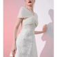 Simple A-Line Lace Short Birthday Outfits White Homecoming Dress C542