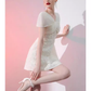 Simple A-Line Lace Short Birthday Outfits White Homecoming Dress C542