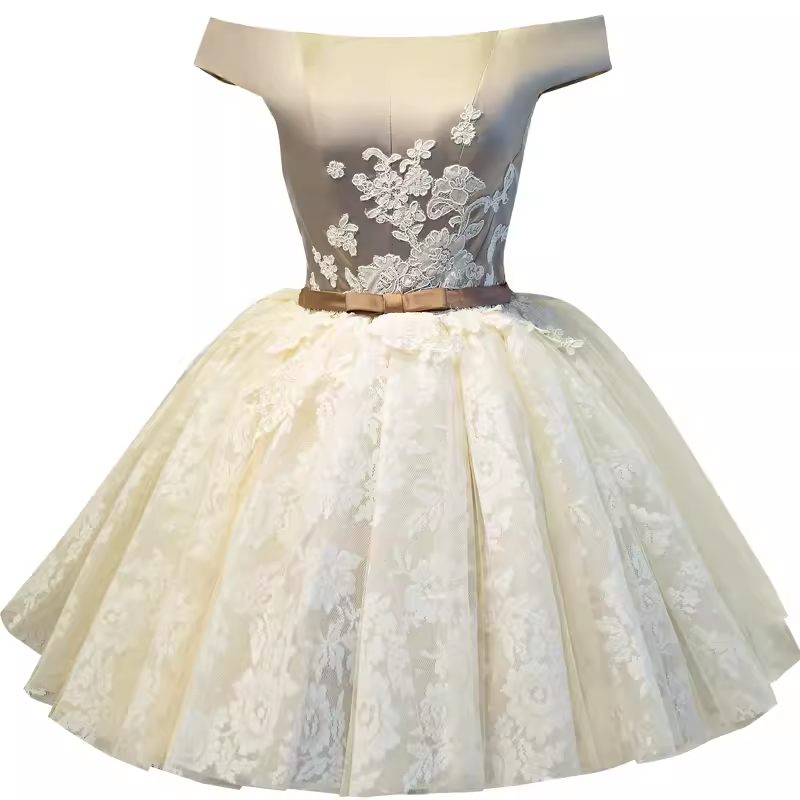 Robe de bal élégante, épaules dénudées, tenues d'anniversaire, robes de soirée en Tulle, C549