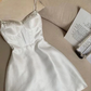 Cute A Line Spaghetti Straps Satin Beads Short Homecoming Dress 18th Birthday Outfits C5425