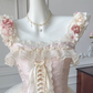Sweetheart A Line Square Satin Chiffon Flowers Short Homecoming Dress 16th Birthday Outfits C5453
