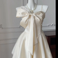 Cute A Line Spaghetti Straps Satin Beads Short Homecoming Dress 17th Birthday Outfits C5454