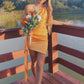 Chic Mermaid One Shoulder Orange Satin Ruffle Short Homecoming Dress 21th Birthday Outfits C5674