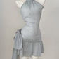 Pretty A Line Halter Satin Short Homecoming Dress 19th Birthday Outfits C5675