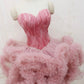 Short Pink Feather Sweetheart Puffy Tulle Cocktail Party Dress Birthday Dress Homecoming Dresses C568