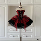 Unique Ball Gown Sweetheart Satin Lace Ruffle Short Homecoming Dress 17th Birthday Outfits C5691