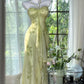 Robe de bal longue en mousseline de soie, jolie robe sirène dos nu, perles, C5699