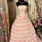 Robe de bal longue en satin imprimé, style vintage chic, sans bretelles, robe de soirée formelle C5703