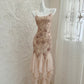 Romatic Mermaid Spaghetti Straps Lace With Chiffon Ruffle Hem Short Homecoming Dress 22th Birthday Outfits C5718