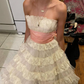 Robe de bal courte en dentelle sans bretelles pour les 16 ans, tenue d'anniversaire C5720