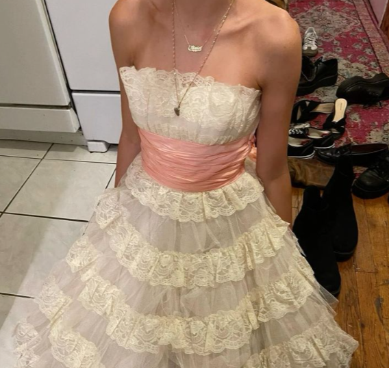 Robe de bal courte en dentelle sans bretelles pour les 16 ans, tenue d'anniversaire C5720