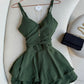 Pretty A line Spaghetti Straps Satin Short Homecoming Dress 17th Birthday Outfits C5722