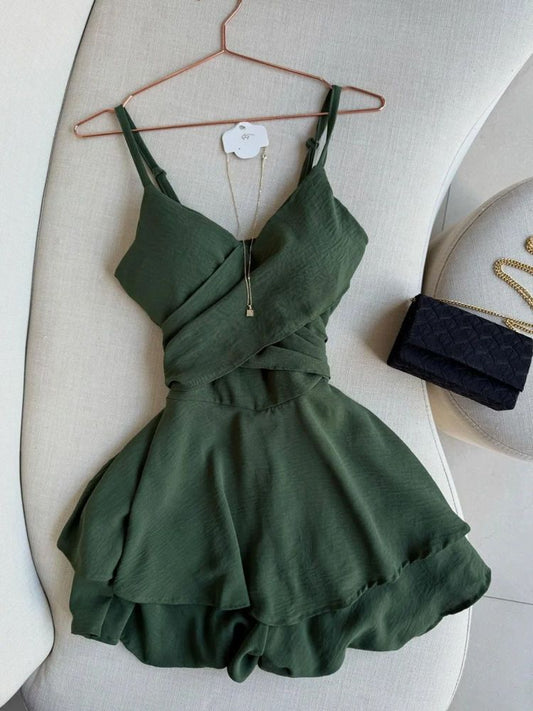 Pretty A line Spaghetti Straps Satin Short Homecoming Dress 17th Birthday Outfits C5722